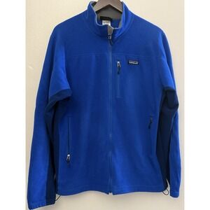 VTG Patagonia Men L R1 Polartec Technical Jacket Full Zip Blue USA‎ Made